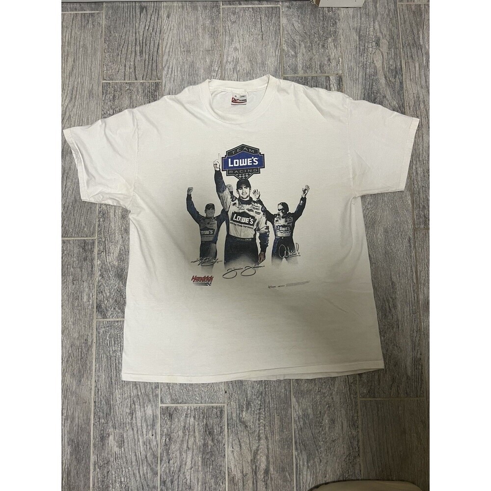 Vintage NASCAR Team Lowes Lowe's Racing Jimmie Johnson Tee Shirt Extra Large XL